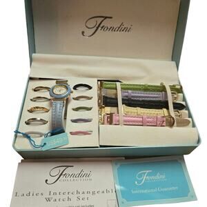 Fondini Collection Ladies Interchangeable Watch Set Vintage Unused